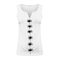 thumbnail image 4 of Levmjia Women's Sleeveless V Neck Tank Top Floral Print Casual Loose Fit Summer Top Solid Color A Line Blouse for Daily Wear, 4 of 5