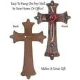 thumbnail image 3 of Urbalabs Western 12 Inch Wall Cross Civil Service Firefighter Cross With Hat Axe And Hose Distressed Wall Hanging Cross Country Wall Decor Room Decoration Office Church Home (Firefighter Hat and Hose), 3 of 7