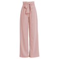 thumbnail image 2 of Baqcunre Women Large Size Casual Pants Polyester Loose Cropped Pants Wide Leg Pants,Size S,Wide Leg Pants Woman,Palazzo Pants for Women,Y2K Pants,Women's Pants,Women Clothing,Pink, 2 of 8