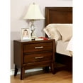 thumbnail image 2 of Furniture of America Bryant 2-Drawer Wood Nightstand in Brown Cherry, 2 of 6