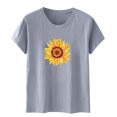 thumbnail image 5 of Shorts pour Femmes, Blouses pour Femmes, Mode Féminine Imprimé Manches Courtes Blouse Drôle Col Rond T-Shirt Tops, 5 of 5