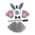 thumbnail image 4 of Disfraz de burro Animal, pajarita y cola, accesorios de Cosplay, guantes para la nariz, falda tutú, aro para el pelo para actuación, Festival, juego jinwen Disfraz de burro, 4 of 7