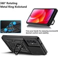 thumbnail image 5 of Case for Motorola Moto G Power 2022 (Not 2021) with Slide Camera Cover, Heavy Duty Protection Phone Case Cover with Magnetic Ring Kickstand for Motorola Moto G Power 2022      Blue, 5 of 8