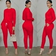 thumbnail image 3 of Itsame Sweatsuits 2pcs Sets for Womens Long Sleeved Sweatshirt and Pants Women Athletic Outfit Sets Red Size S, 3 of 5