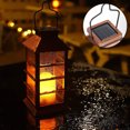thumbnail image 2 of Farol solar, farol colgante para jardín al aire libre, luces LED impermeables parpadeantes sin llama para mesa, al aire libre, fiesta Ormromra XSD-546, 2 of 3