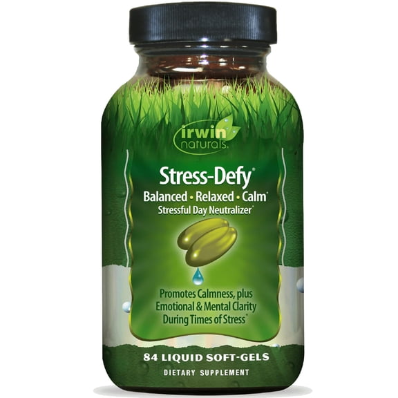 Irwin Naturals Stress-Defy Mood Support, 84 Softgels