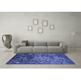 thumbnail image 3 of Ahgly Company Machine Washable Indoor Rectangle Oriental Blue Industrial Area Rugs, 2' x 5', 3 of 4