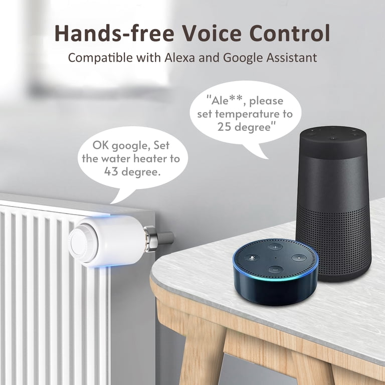 ZigBee Thermostatic Radiator Valve Programmable Smart Radiator Thermostat  APP Control Voice Control Compatible with Assistant Window Opened Detection  Freezing Function - Walmart.com