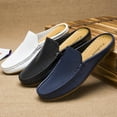 thumbnail image 4 of Men Genuine Leather Slip On Mules Light Open Back Casual Shoes Walking Driving, 4 of 13