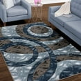 thumbnail image 5 of MDA Home Orelsi Blue/Brown Contemporary Polypropylene Area Rug - 5'2" x 7'5", 5 of 5