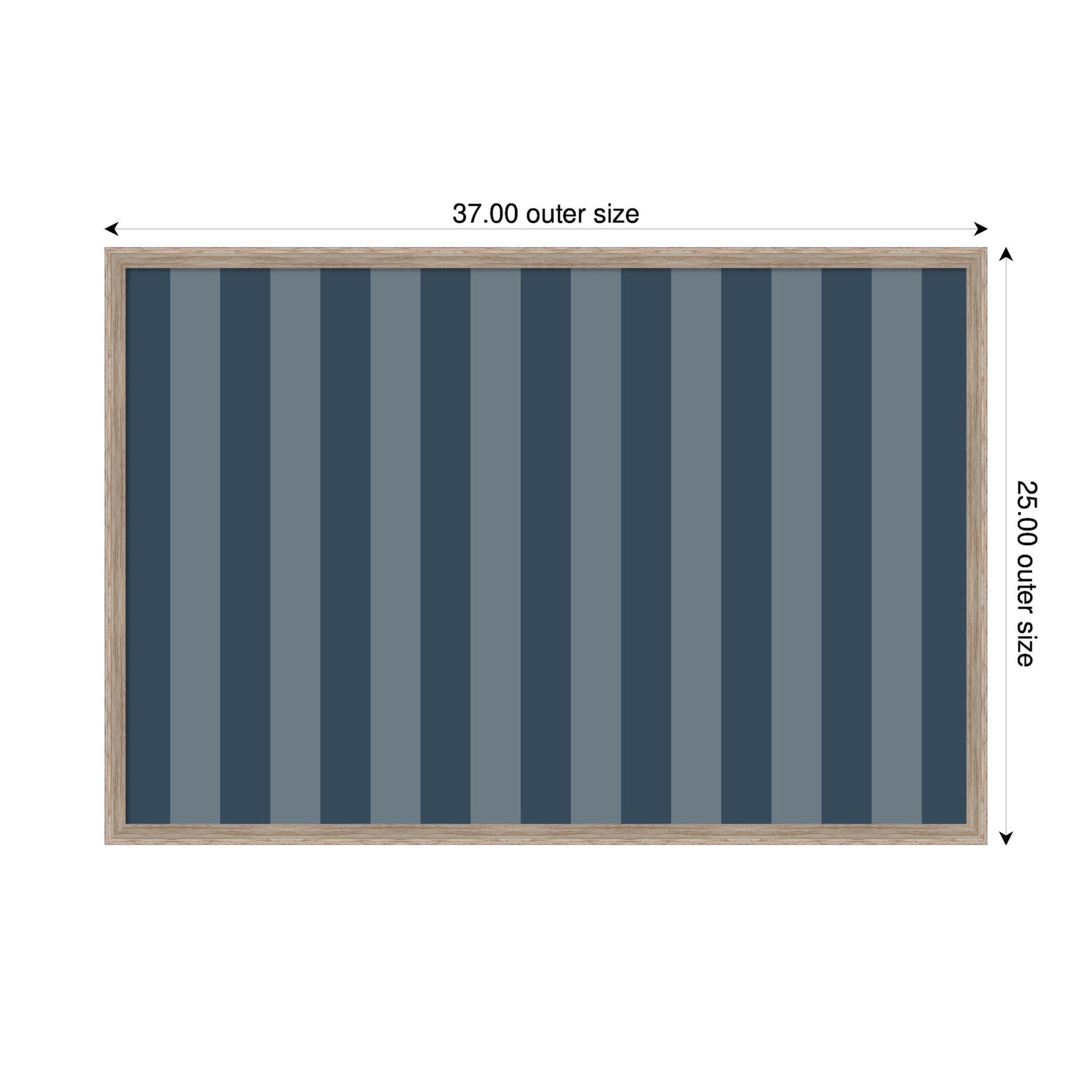 Kate and Laurel Framed Fabric Pinboard 37 x 25,  Printed Linen Rustic Farmhouse Bulletin Board for Use as a Vision Board or Wall Organization, Hardwood Wedge White Wash Frame