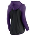 thumbnail image 3 of Women's Fanatics Black/Purple Baltimore Ravens Script Full-Zip Hoodie, 3 of 3