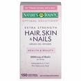 thumbnail image 2 of Nature's Bounty Optimal Solutions Extra Srength Hair Skin & Nails 5000 mcg of Biotin, Softgels 150 ea (Pack of 2), 2 of 4