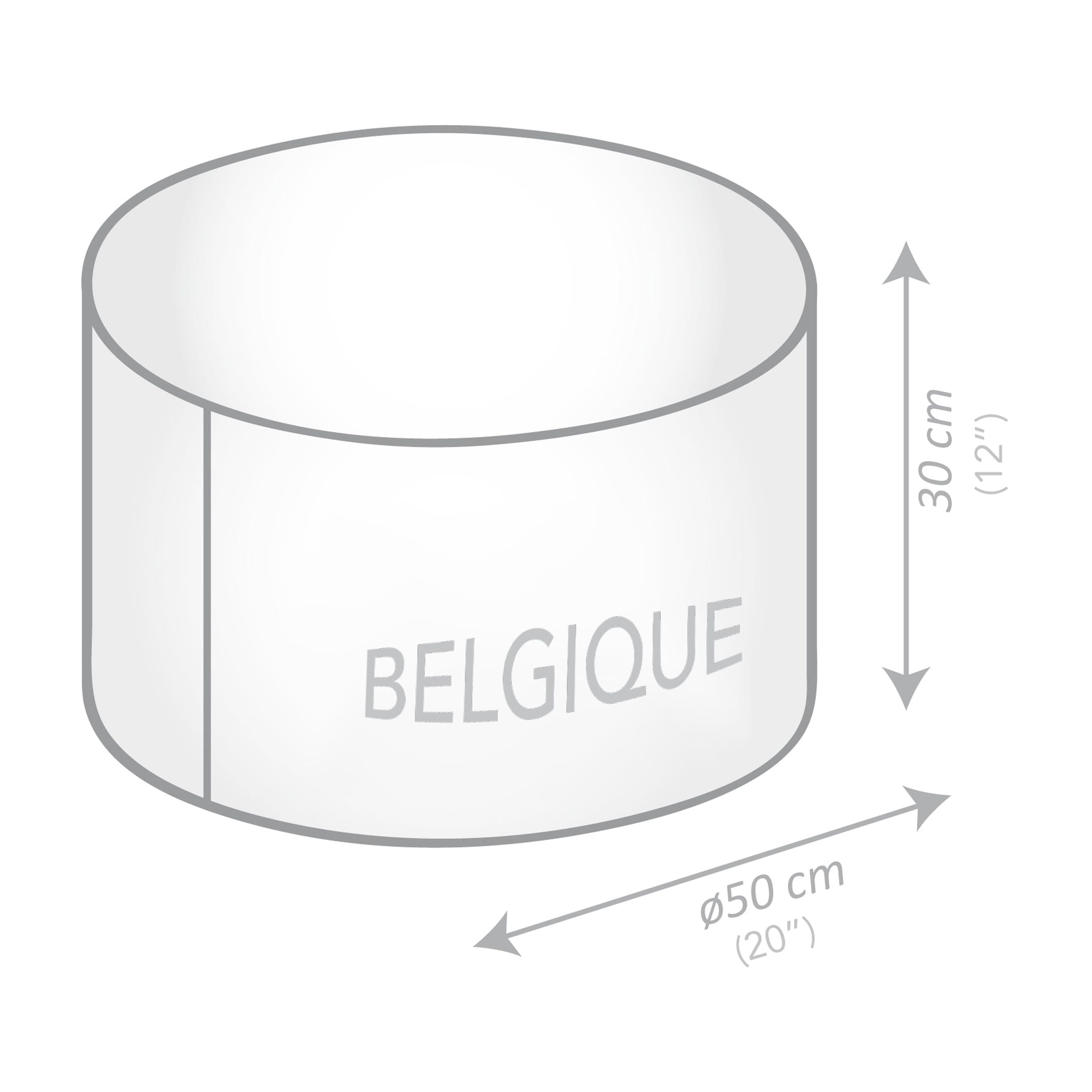 Pouf Belgique Marine Velours – Coussin de sol, pouf en polystyrène doux, accessoire durable et léger pour salon ou bureau