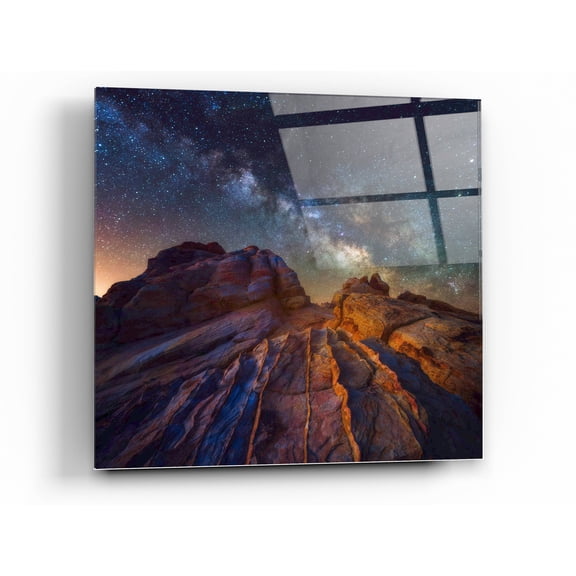 Epic Art "The Martian Landscape" by Darren White, Acrylic Glass Wall Art, 24"x24"