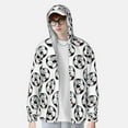 thumbnail image 2 of Fotbe Happy Football Chaqueta con Protección Solar UPF 50+ para Hombre y Mujer, Camisa con Capucha y Bolsillos-Large, 2 of 7