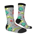 thumbnail image 4 of Yiaed Cute Dinosaur Print Great elasticity Crew Socks Sports socks for Men and Women, 4 of 5