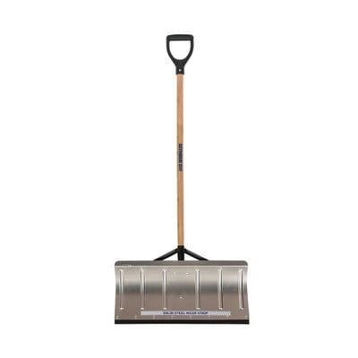 

Seymour 96813 Aluminum Pusher 24 w/wear Strip and Braces 42 Wood Handle Poly D-Grip (min qty 4 each)