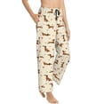 thumbnail image 2 of Naloa Heart Dachshund Print Women’s Ultra-Soft Comfy Pajama Lounge Pants with Pockets & Drawstring, 2 of 8