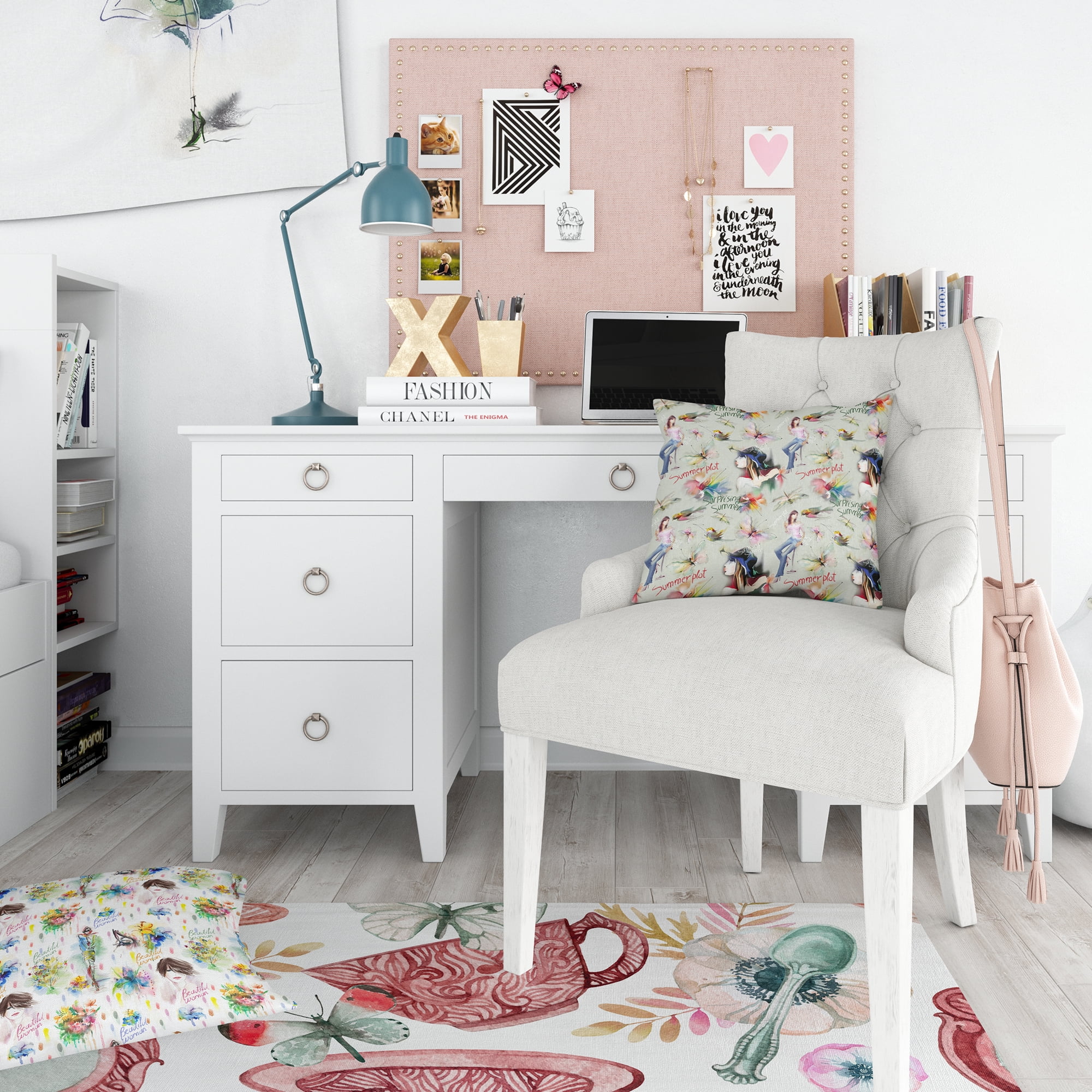 Designart 'Sweet Girl Summervibes' Casual Teen Duvet Cover Set