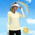 thumbnail image 2 of Chandails à Manches Longues pour Femmes, Chandails de Protection Solaire pour la Randonnée, le Camping et l'Entraînement, Col en V, Chandails Amples, Hauts, 2 of 6