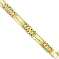 thumbnail image 3 of 14K Solid Yellow Gold Mens Link Chain Bracelet, 3 of 5