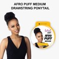 thumbnail image 2 of Ebo Instant Pony Synthetic Heat Resistant Draw String Ponytail Afro Puff Medium ( 1B Off Black ), 2 of 6