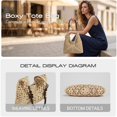 thumbnail image 4 of JKCCZLL Womens Summer Straw Woven Beach Bag Large Bohemian Handmade Crochet Shoulder Tote Purse Vacation Handbag,Beige,go out, 4 of 9