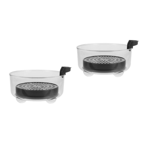 WASHWEPE WORGEOUS 2pcs Clear Plastic Planter Saucer Drip Tray for Under Plant Flower Pot Indoor Planter Drainage Tray