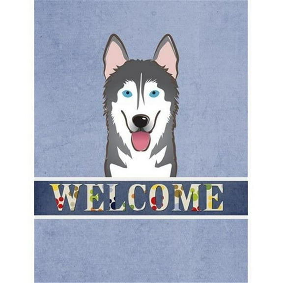 Alaskan Malamute Welcome Flag Canvas House Size BB1404CHF