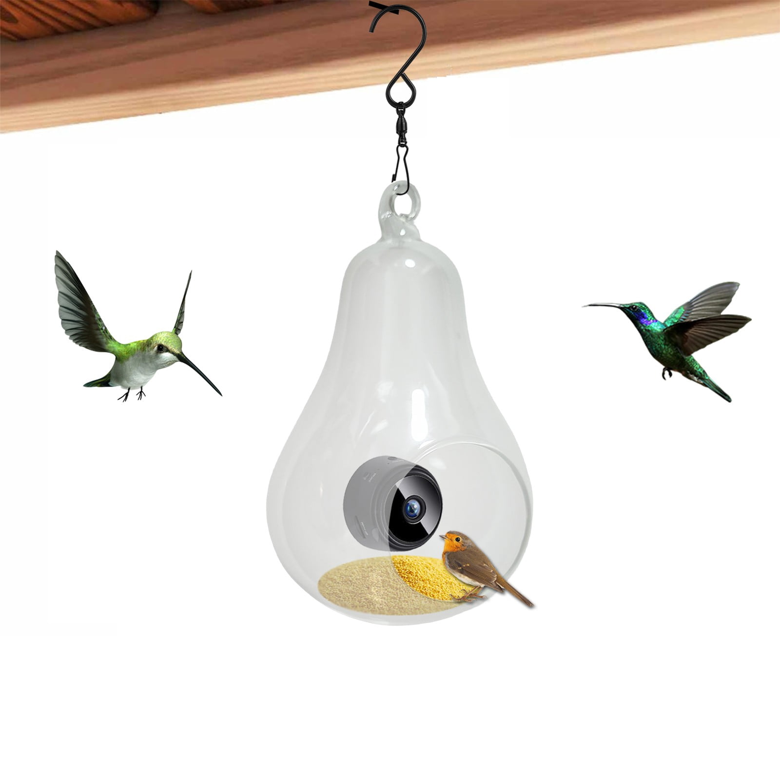Giyblacko Bird Feeders 2024 New Pet Smart Bird Feeder Outdoor Real Time Bird Feeder With 1080P Camera Wifi Connection