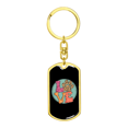 thumbnail image 4 of Love Dog Paw Stainless Steel or 18k Gold Premium Swivel Dog Tag Keychain, 4 of 8