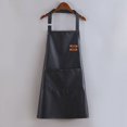 thumbnail image 1 of Premium Unisex Soft PU Leather Apron - Waterproof & Oil-Resistant, Fashionable Design for Kitchen Cooking, Chef Work, and Culinary Tasks – Durable, Comfortable Waist Protection with Storage Function, 1 of 6