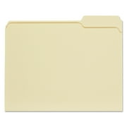 File Folders, 1/3 Cut Third Position, One-Ply Top Tab, Letter, Manila, 100/Box -UNV12123