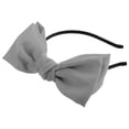 thumbnail image 1 of diadema con lazo de satén, diadema de moda para mujer, gris, 0,31 pulgadas de ancho., 1 of 1