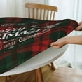 thumbnail image 5 of Round Table Cloth Christmas Buffalo Plaid Tablecloth Elastic Edge Fitted Table Cover Fits Tables Up to 44 Diameter, 5 of 6