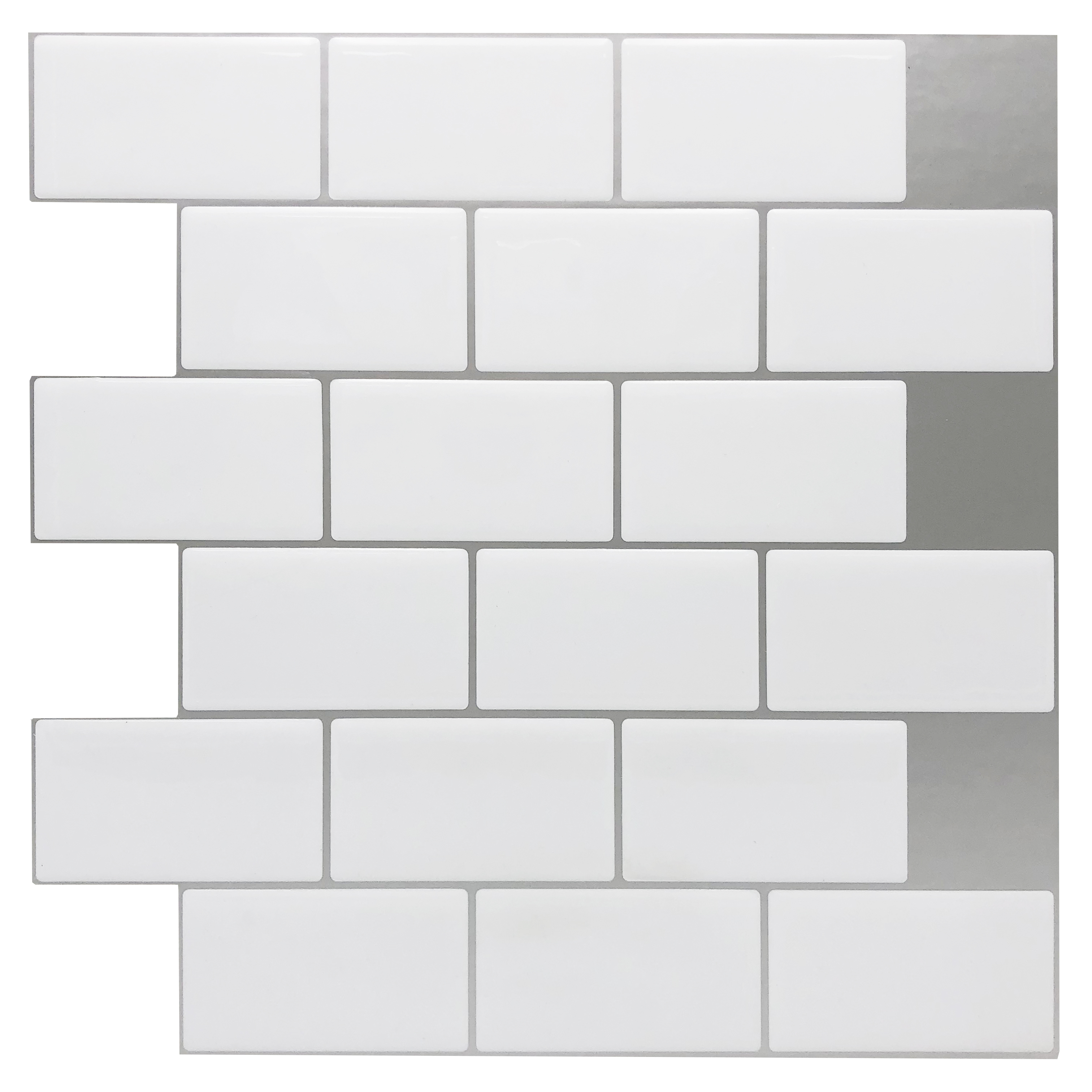Buy Art3d Floral White 12 in. x 12 in. Peel and Stick Wall Tile