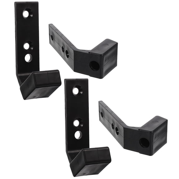 BESTONZON 4Pcs Barbell Storage Holder Wall Rack for Dumbbell Rods Rubber Coated Painted Bars