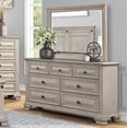 thumbnail image 5 of Renova Distressed Parchment Wood Bedroom Set, Queen Panel Bed, Dresser, Mirror, Nightstand, Chest, 5 of 10