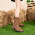 thumbnail image 3 of Blikcon Kids Cowboy Boots Girls Mid Calf Western Cowgirl Boots Side Zipper (Toddler/Little Kid/Big Kid), 3 of 8