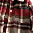 thumbnail image 4 of BLVB Kids Toddler Little Boys Girls Baby Long Sleeve Button down Plaid Shirt Lapel Shacket Jackets Fall Outfits(Multicolor AA3,1-2Years), 4 of 6