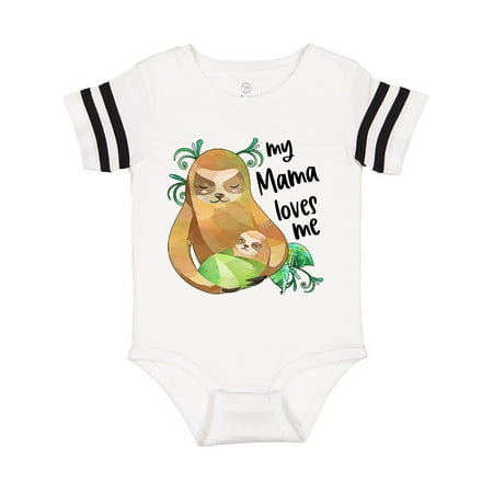 

Inktastic My Mama Loves Me Cute Sloth and Baby Gift Baby Boy or Baby Girl Bodysuit