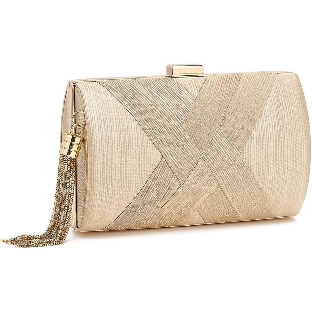 Promoción de venta Bolso de mano de noche para mujer, elegante bolso de mano con cadena y borlas
