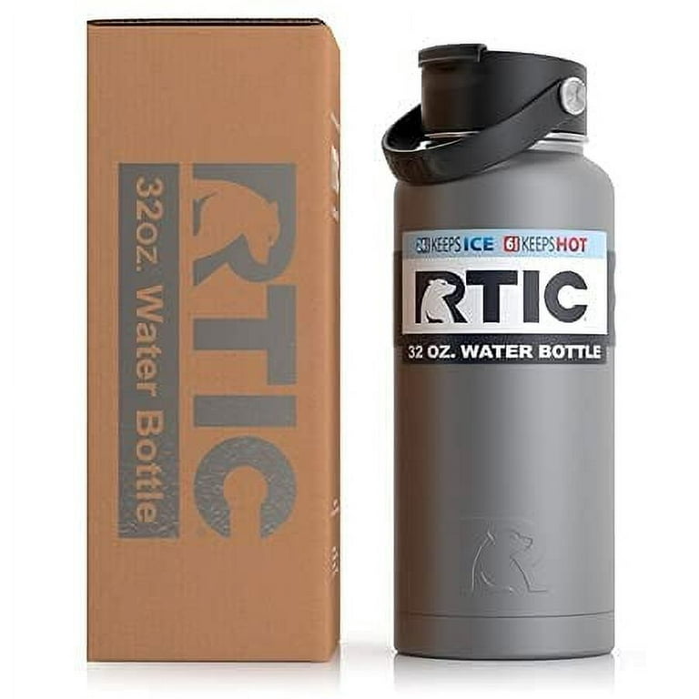 RTIC 32 oz Vacuum Insulated Water Bottle, Metal Stainless Steel Double Wall  Insulation, BPA Free Reusable, Leak-Proof Thermos Flask for Hot and Cold  Drinks, Travel, Sports, Camping, Cardinal 