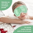 thumbnail image 5 of Máscara para ojos fría, máscara para ojos de gel hinchada, ojeras, máscara reutilizable para ojos fríos para migraña con bolsillo de hielo para ojos de felpa para terapia de frío caliente (verde) Sincero Electrónica, 5 of 5