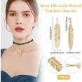 thumbnail image 2 of 1 Box 10Pcs Feather Charms 18K Gold Plated Plumage Pinion Wing Feather Pendants Charms for DIY DIY Earrings Key Chain Bracelet Necklace Jewelry Making Findings, 2 of 5