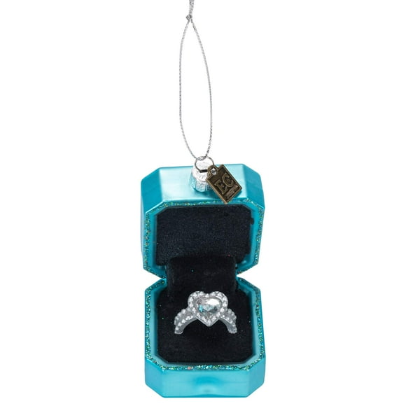 RAZ Imports 3.75-Inch Glass Blue Marry Me Ornament