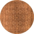 thumbnail image 1 of Ahgly Company Indoor Round Oriental Orange Industrial Area Rugs, 4' Round, 1 of 4
