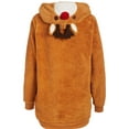 thumbnail image 6 of Prestigez Womens Hoodie Holiday Sweatshirt Female, Brown, Size: S/M, Secret Santa, 6 of 6