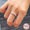 thumbnail image 5 of Ring Wedding Silver Plated Engagement Rings CZ Zircon Real S925 Sterling Silver, 5 of 9